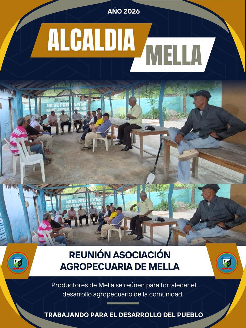 Alcaldía de Mella se reúne con el sector agropecuario para dar seguimiento a temas prioritarios del municipio.