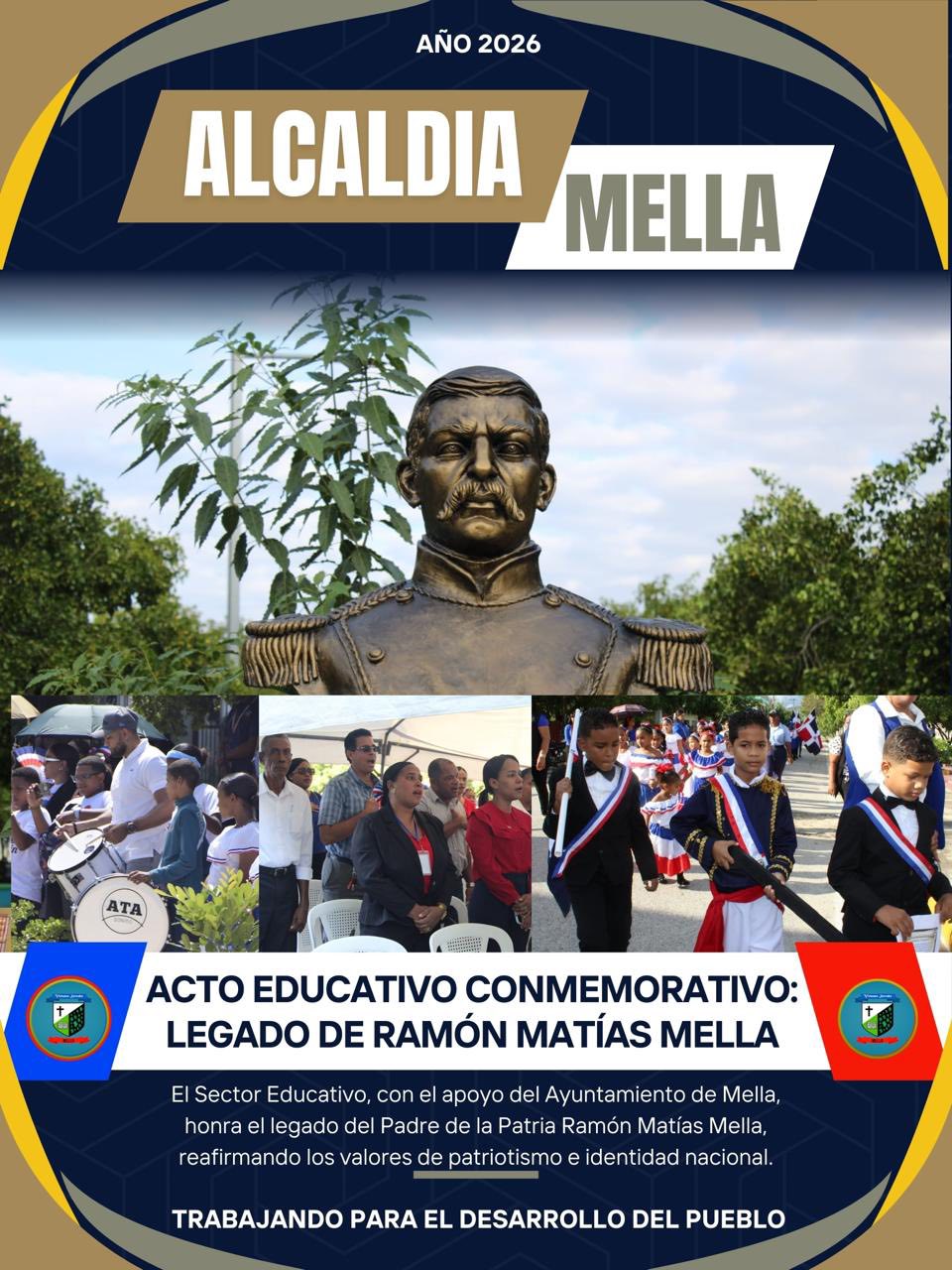 Mella rinde tributo a su Patricio: Un éxito de la Red de Centros Educativos y la Gestión Comunitaria MUNICIPIO DE MELLA.