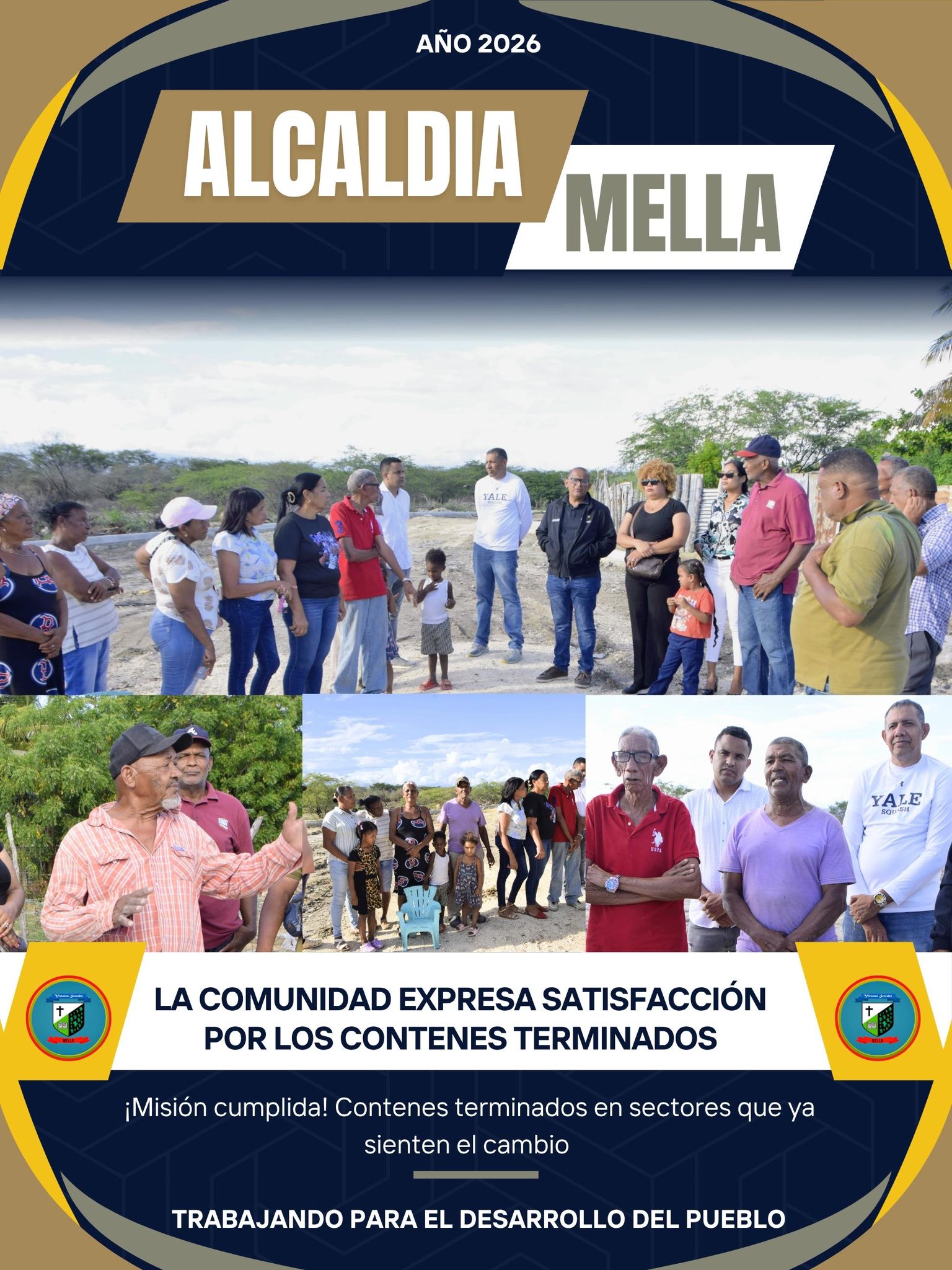 Exitoso acto de culminación de aceras y contenes en el municipio de Mella.