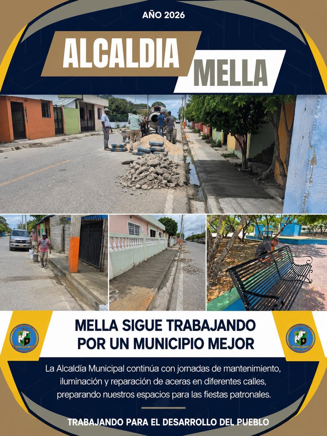 La Alcaldía Municipal de Mella continúa desarrollando importantes jornadas de mantenimiento.